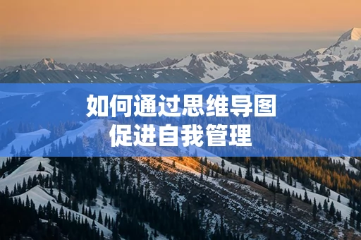 如何通过思维导图促进自我管理
