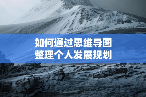 如何通过思维导图整理个人发展规划
