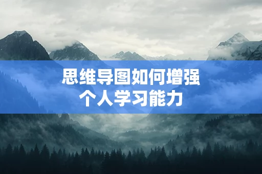 思维导图如何增强个人学习能力