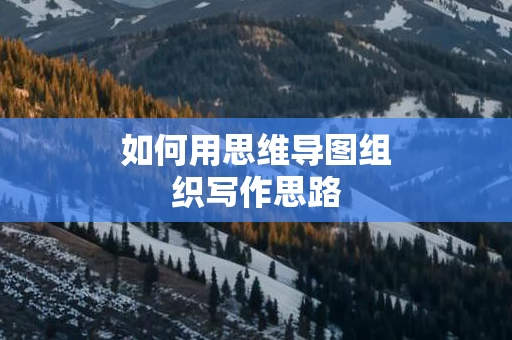 如何用思维导图组织写作思路
