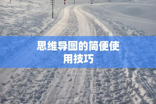 思维导图的简便使用技巧