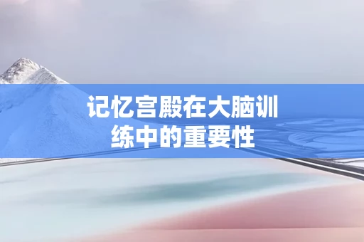 记忆宫殿在大脑训练中的重要性