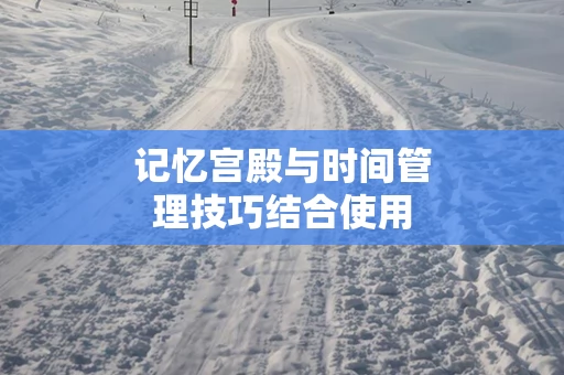 记忆宫殿与时间管理技巧结合使用