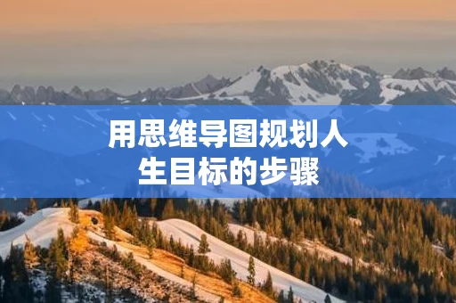 用思维导图规划人生目标的步骤