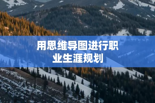 用思维导图进行职业生涯规划