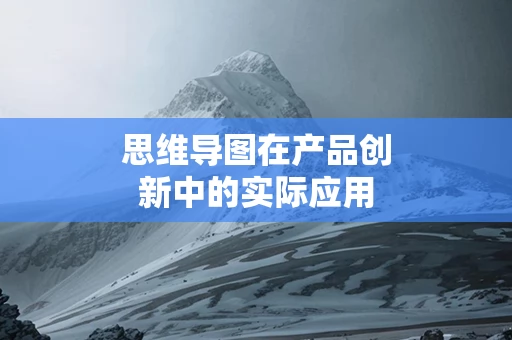 思维导图在产品创新中的实际应用