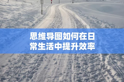 思维导图如何在日常生活中提升效率