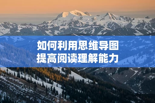 如何利用思维导图提高阅读理解能力