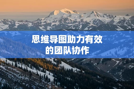 思维导图助力有效的团队协作