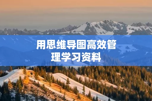 用思维导图高效管理学习资料