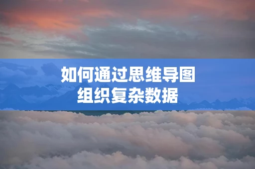如何通过思维导图组织复杂数据