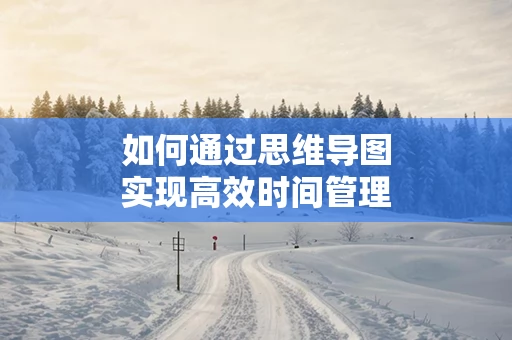 如何通过思维导图实现高效时间管理