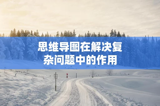 思维导图在解决复杂问题中的作用