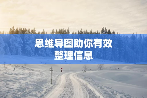思维导图助你有效整理信息