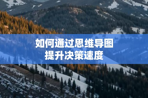 如何通过思维导图提升决策速度