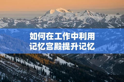 如何在工作中利用记忆宫殿提升记忆力