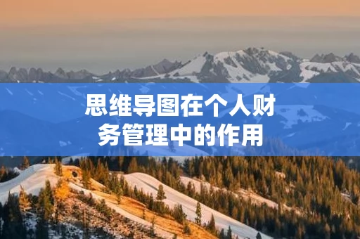 思维导图在个人财务管理中的作用