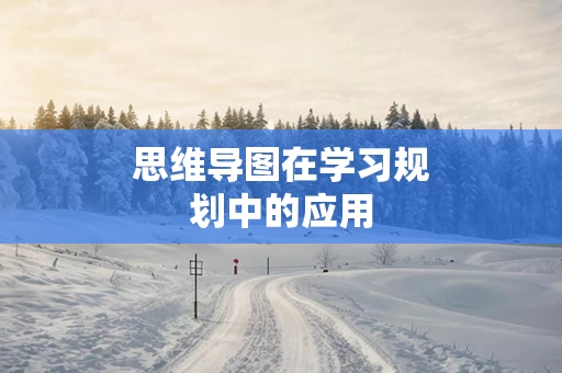 思维导图在学习规划中的应用