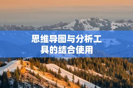 思维导图与分析工具的结合使用